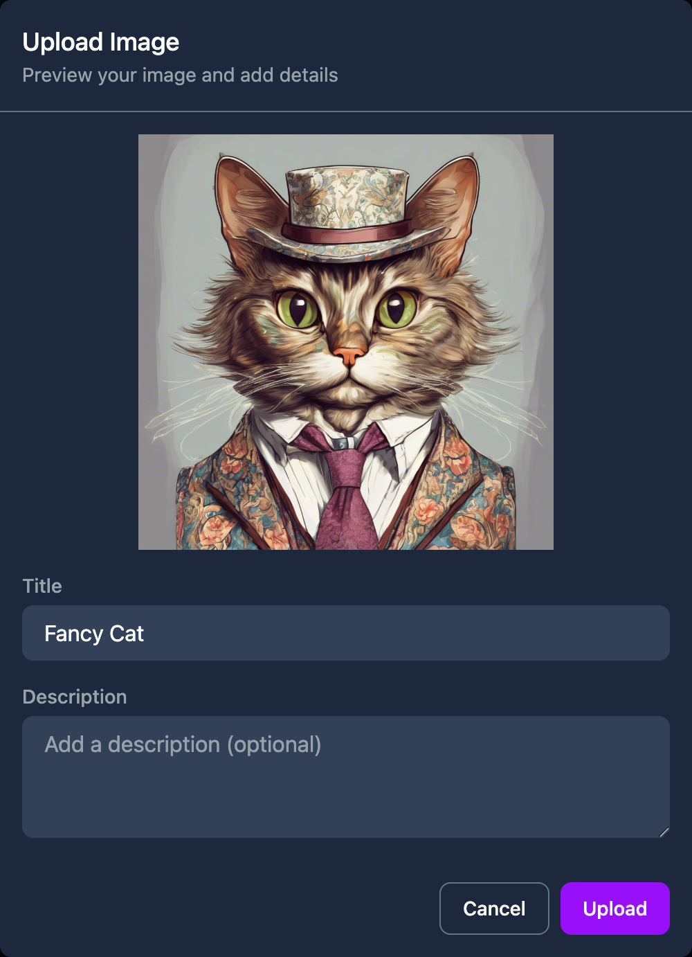 Upload your own artifacts