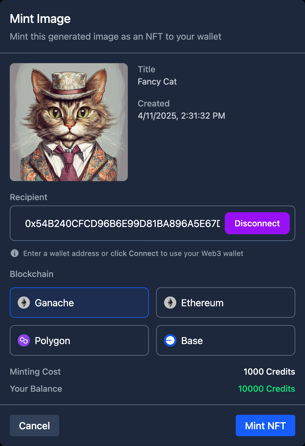 Memorializing an artifact